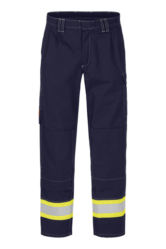 Tranemo 5726 88 Cantex 57 FR Multinorm Trousers Yellow/Navy EN ISO 11612 front