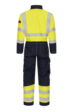 Tranemo 5811 81 Tera TX FR Arc Hi-Vis Boilersuit Yellow/Navy EN ISO 11612