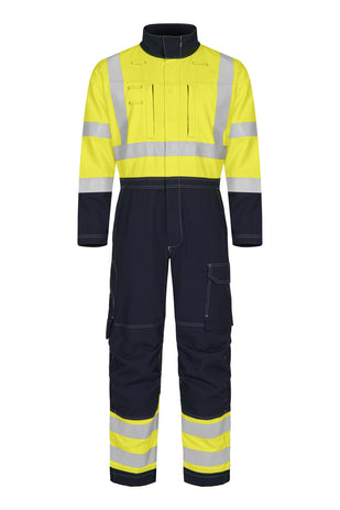 Tranemo 5811 81 Tera TX FR Arc Hi-Vis Boilersuit Yellow/Navy EN ISO 11612