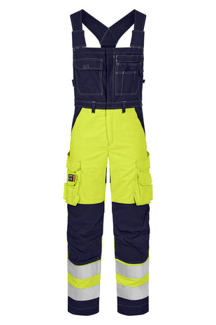 Tranemo 5840 81 Tera TX FR Arc Hi-Vis Bib and Brace Yellow/Navy EN ISO 11612
