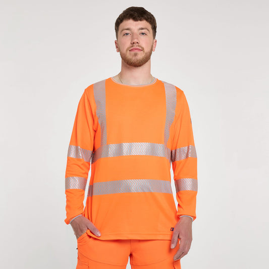 Pulsar LIFE Hi-Vis Bamboo Long Sleeve T-Shirt (LFE936-NB / LFE935-NB) - Orange
