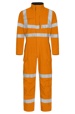 Tranemo 6111 82 Edge FR Arc Hi-Vis Rail Boilersuit Orange RIS-3279-TOM