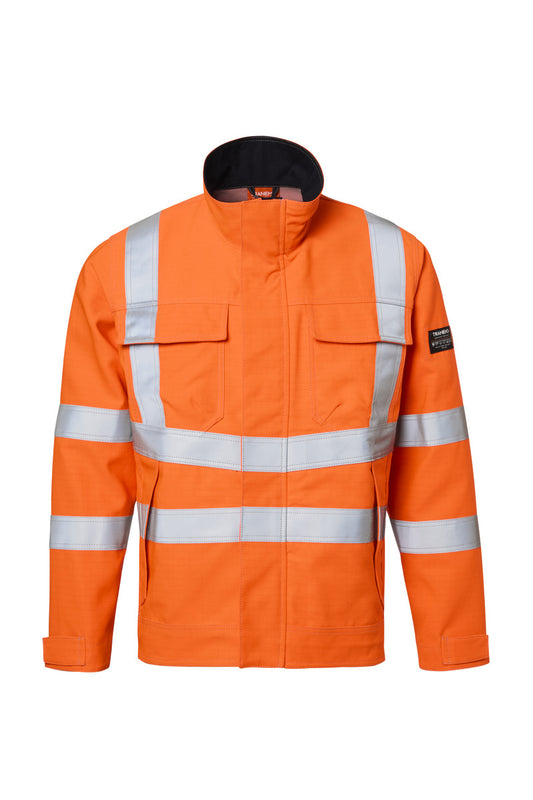 Tranemo 6131 82 Edge FR Arc Hi-Vis Rail Jacket Orange RIS-3279-TOM front