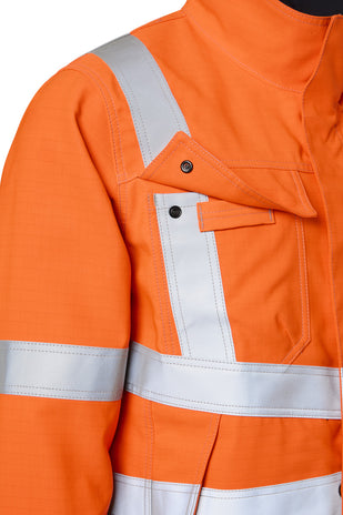 Tranemo 6131 82 Edge FR Arc Hi-Vis Rail Jacket Orange RIS-3279-TOM