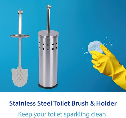 Robert Scott Stainless Steel Toilet Brush & Holder