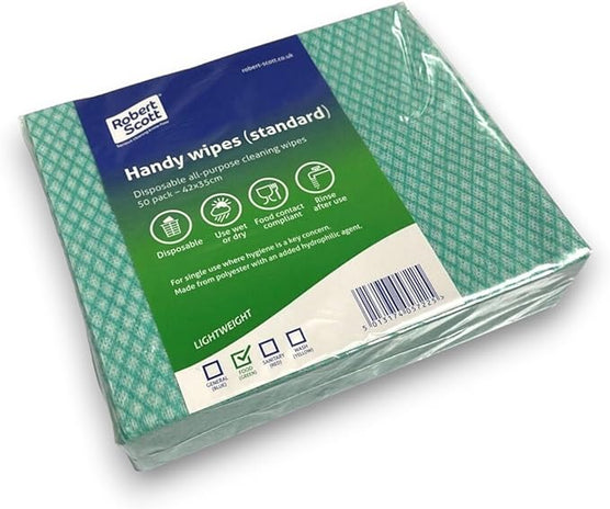 Robert Scott Handy Wipes Standard 42 x 35cm Pack of 50