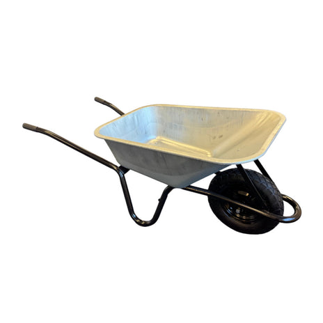 Galvanised Wheelbarrow 90 Litre Pneumatic Tyre - Trade Pack of 5