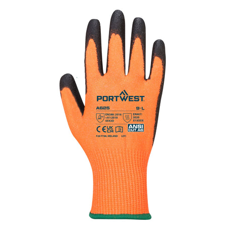 Portwest A625 Vis-Tex Cut D Pu Palm Coated Glove