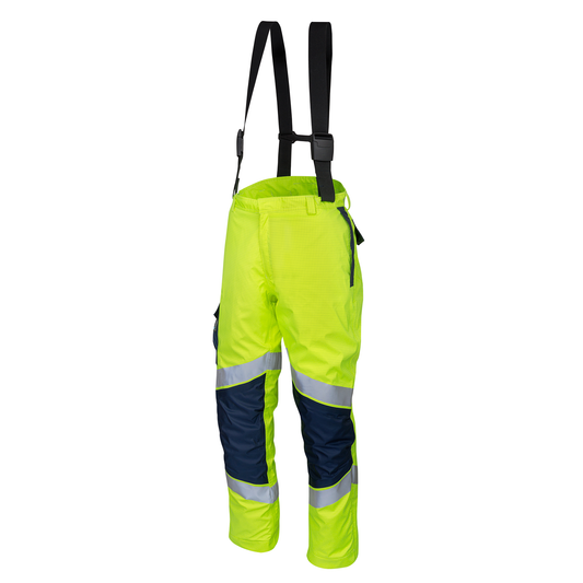 ProGARM 9820 Hi-Vis Yellow/Navy Lightweight Waterproof Arc Flash Trousers