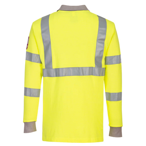Portwest FR77 Modaflame Long Sleeve Polo Shirt Yellow