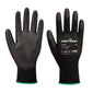 Portwest A120 Black Pu Palm Coated Grip Glove (Pack of 12)