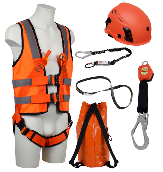 ARESTA Construction Kit, Hi-Vis Harness, Lanyards, Sling & Helmet - AK-C301