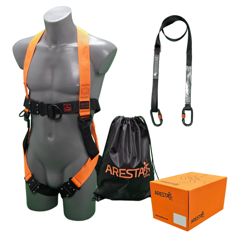 ARESTA MEWP Kit 2, Double Point Harness, 2m Lanyard & Pump Bag - AK-M02