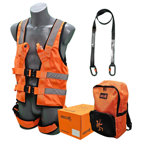 ARESTA Hi-Vis Jacket Harness Kit, 2m Lanyard & Carabiners - AK-M0HV
