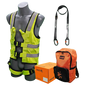 ARESTA MEWP Kit HV, Hi-Vis Yellow Jacket Harness, 2m Lanyard - AK-M0HY