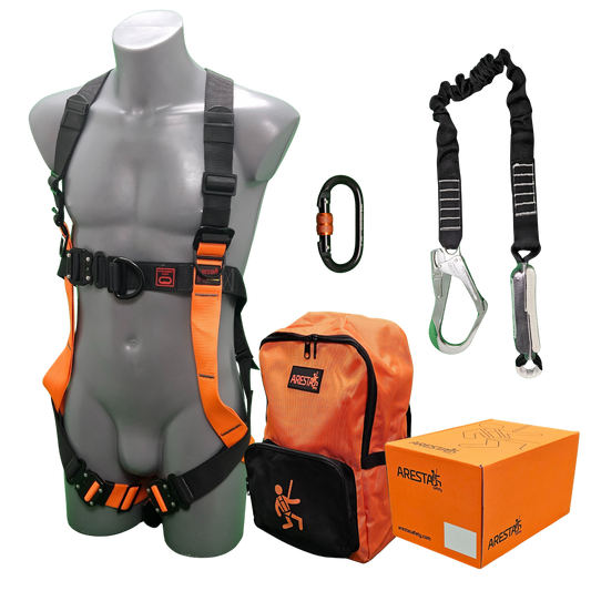 ARESTA Scaffolder Kit 6, 2 Point Harness & Elasticated Lanyard - AK-S06