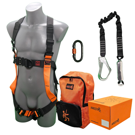 ARESTA Scaffolder Kit 6E, Elasticated Harness, Single Lanyard - AK-S06E