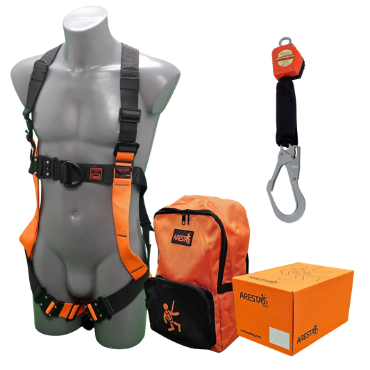 ARESTA Scaffolder Kit 9E, Elasticated Harness & Fall Arrest Block - AK-S09E