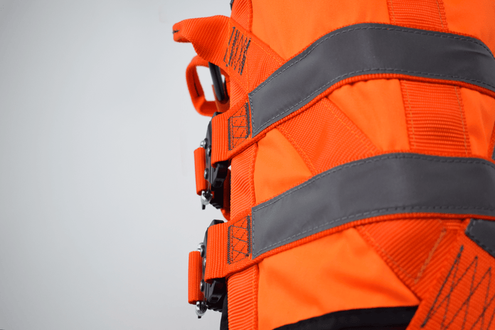 ARESTA Andes Hi-Vis Orange Jacket Safety Harness, EASYFIT Buckles - AR-01012H