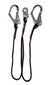 ARESTA Fixed Twin Rope Restraint Lanyard 1.5m, Scaffold Hooks - AR-02301/15