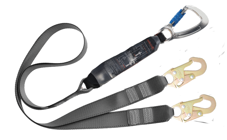 ARESTA Twin Secure-Rap Shock Absorbing Lanyard, EN 355 - AR-03201
