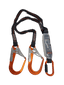ARESTA Twin Scaff Lite 1.8m Elasticated Lanyard, Aluminium Scaffold Hooks - AR-03703