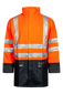 Lyngsoe ARC-LR4055 Multinorm Arc Flash Hi-Vis PVC Rain Jacket APC 1 ATPV 8.6 cal