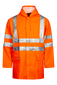 Lyngsoe ARC-LR4055 Multinorm Arc Flash Hi-Vis PVC Rain Jacket APC 1 ATPV 8.6 cal