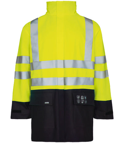 Lyngsoe ARC-LR4055 Multinorm Arc Flash Hi-Vis PVC Rain Jacket APC 1 ATPV 8.6 cal