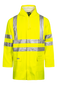Lyngsoe ARC-LR4055 Multinorm Arc Flash Hi-Vis PVC Rain Jacket APC 1 ATPV 8.6 cal