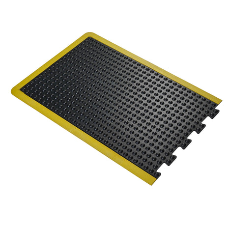 COBA Bubblemat Safety Anti-Fatigue Mat, Yellow Borders