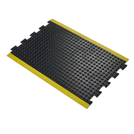 COBA Bubblemat Safety Anti-Fatigue Mat, Yellow Borders