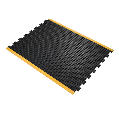 COBA Bubblemat Safety Anti-Fatigue Mat, Yellow Borders