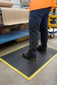 COBA Bubblemat Safety Anti-Fatigue Mat, Yellow Borders