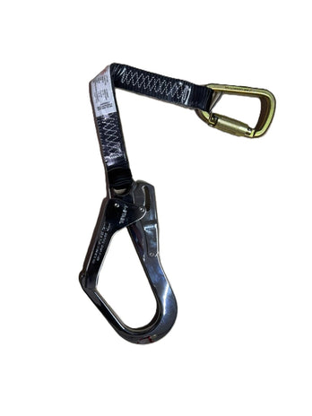 ARESTA Cow's Tail Restraint Lanyard, Scaffold Hook and Carabiner, 0.56m - AR-02908/056