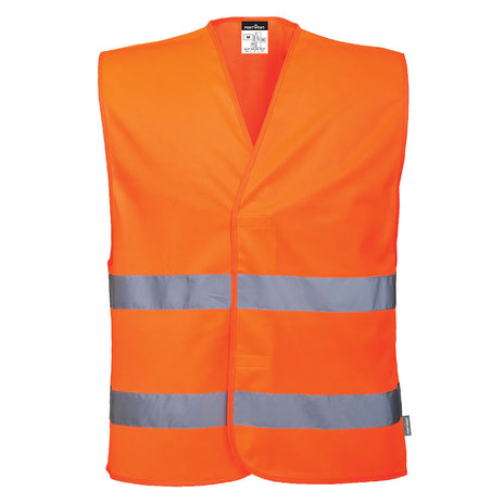 Portwest ES474 ES1 Essential Hi-Vis Two Band Vest - Yellow or Orange, EN ISO 20471