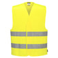Portwest ES474 ES1 Essential Hi-Vis Two Band Vest - Yellow or Orange, EN ISO 20471
