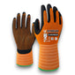 Manosun EUAD0620 Dotted Palm Coated Orange/Black Grip Glove