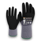 Manosun EUNU4620 Sandy Nitrile 3/4 Coated Grey/Black Grip Glove