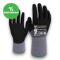 Manosun EUNU4620 Sandy Nitrile 3/4 Coated Grey/Black Grip Glove
