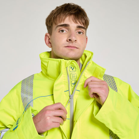Pulsar EVOLUTION Hi-Vis 3-Layer Storm Coat (EVO250-R / EVO100-R)