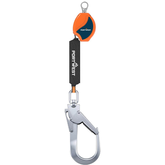 Portwest FP80 2m Self Retract Lifeline 140kg - Orange/Black