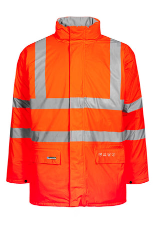 Lyngsoe FR-LR3456 Flame Retardant Hi-Vis Winter Rain Jacket EN ISO 20471 Class 3