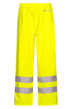 Lyngsoe FR-LR52 Flame Retardant Hi-Vis PU Rain Trousers EN ISO 20471 Class 2