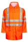 Lyngsoe FR-LR55 Flame Retardant Hi-Vis PU Rain Jacket EN ISO 20471 Class 3