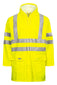 Lyngsoe FR-LR55 Flame Retardant Hi-Vis PU Rain Jacket EN ISO 20471 Class 3