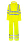 Lyngsoe FR-LR57 Flame Retardant Hi-Vis PU Rain Coverall EN ISO 20471 Class 3