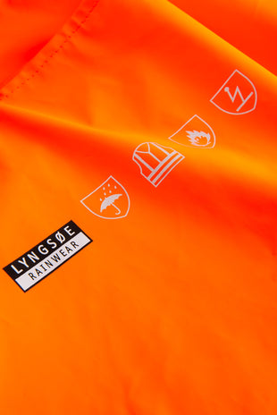 Lyngsoe FR-LR59 Flame Retardant Hi-Vis PU Rain Bib and Brace EN ISO 20471 Class 2