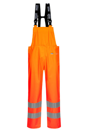 Lyngsoe FR-LR59 Flame Retardant Hi-Vis PU Rain Bib and Brace EN ISO 20471 Class 2