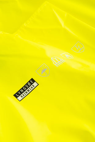 Lyngsoe FR-LR59 Flame Retardant Hi-Vis PU Rain Bib and Brace EN ISO 20471 Class 2